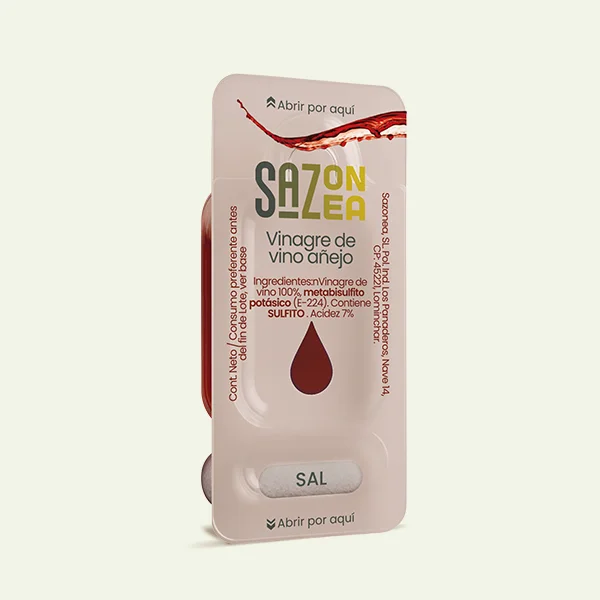 Monodosis de Vinagre de vino añejo y sal - Sazonea