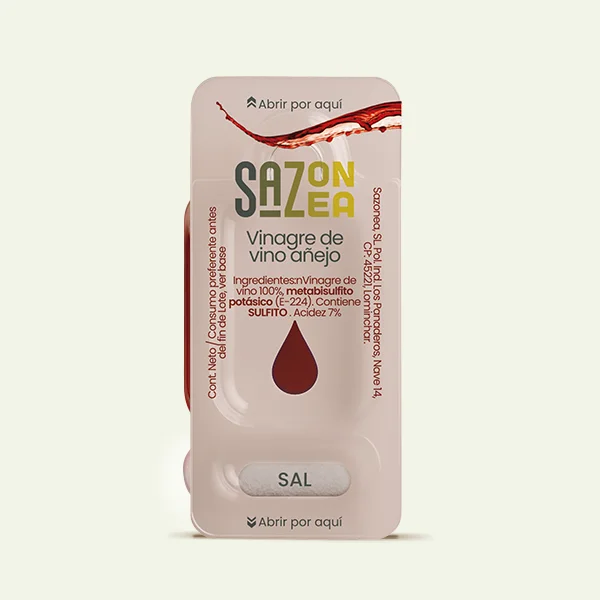 Monodosis de Vinagre de vino añejo y sal - Sazonea